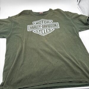 Bourbon Street Harley Davidson New Orleans LA T-shirt‎ Gator Green 2012 Emblem